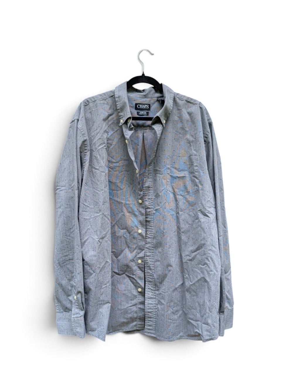 Chaps Men's Light Blue Striped Button-Down Shirt